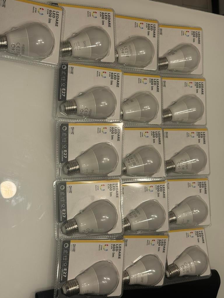 16X IKEA Ledare E27 LED lamp 600 lumen, Ophalen of Verzenden, Nieuw
