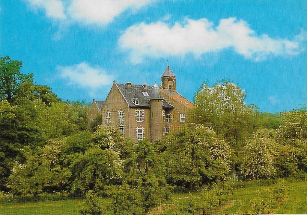 Waardenburg kasteel gelopen ansichtkaart ( 589 ), Ophalen of Verzenden, 1960 tot 1980, Gelopen, Gelderland
