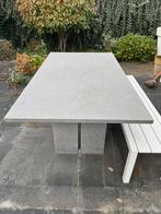 Hardstenen eettafel /buitentafel, Ophalen, Gebruikt, Rechthoekig, Overige materialen
