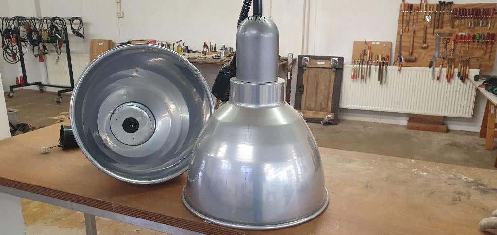 industriële lamp, Huis en Inrichting, Ophalen, Gebruikt, Metaal, Minder dan 50 cm