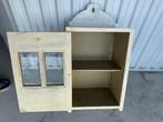 Brocante medicijnkastje met geslepen glas D19xB27,5xH59, Huis en Inrichting, Kasten | Overige, Ophalen, Gebruikt