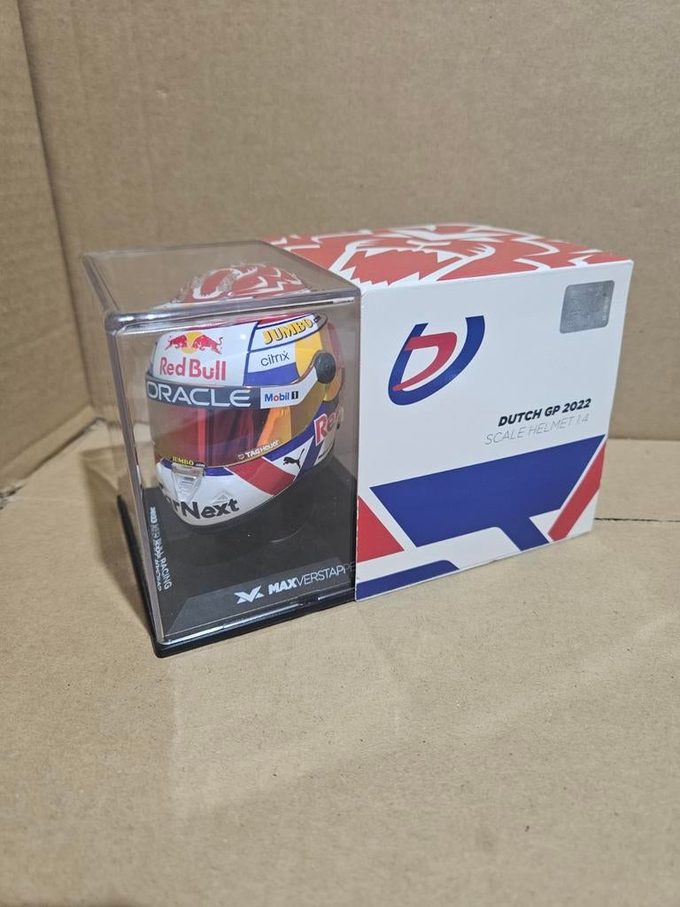 Max verstappen shop helm dutch gp 2022 zandvoort helmet 1:4, Ophalen of Verzenden, Nieuw, Formule 1