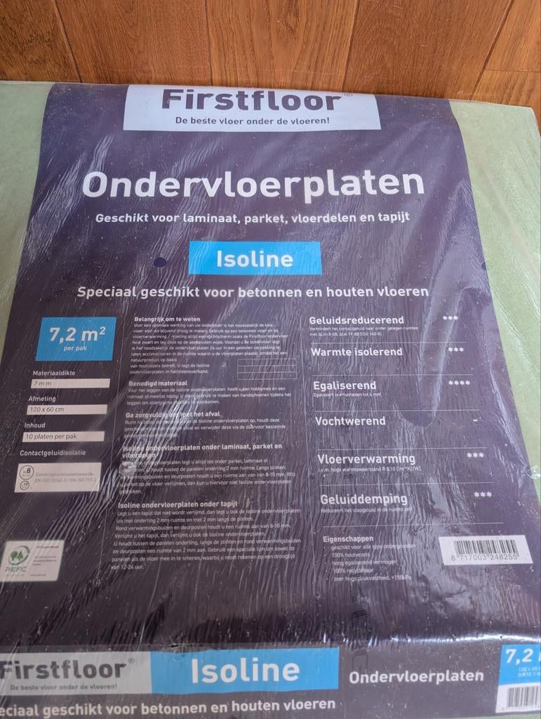FirstFloor Isoline ondervloerplaten - ca. 6m2, Ophalen, Overige materialen, Overige typen, Nieuw