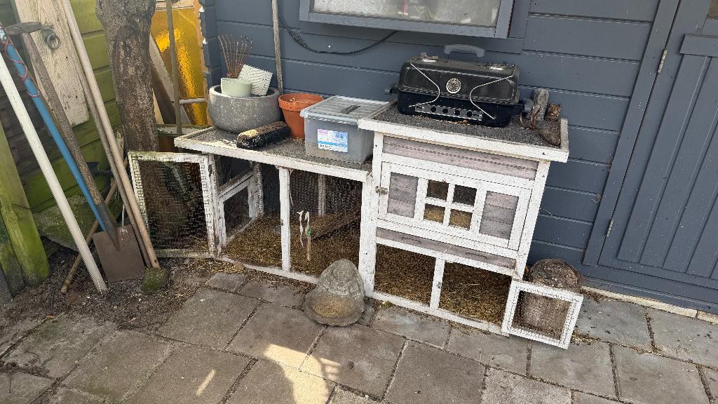 konijnenhok, Dieren en Toebehoren, Knaagdieren en Konijnen | Hokken en Kooien, Ophalen, Gebruikt, Eekhoorn, 90 cm of meer