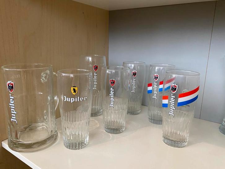 Jupiler Bierglazen Collectie - Diverse Modellen, Verzamelen, Biermerken, Zo goed als nieuw, Glas of Glazen, Jupiler, Ophalen of Verzenden