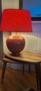 Vintage Kostka tafellamp met rode kap, Ophalen of Verzenden
