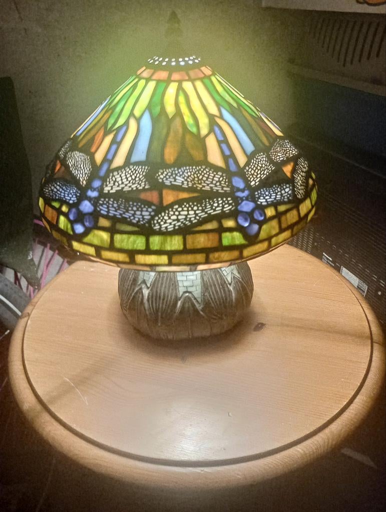 Authentieke Tiffany tafellamp libelle, Ophalen of Verzenden