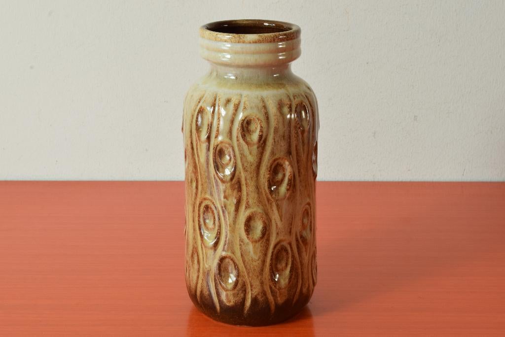 Retro vintage West-Germany Scheurich Coral fat lava vaas, Ophalen of Verzenden