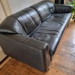 Rolf Benz leren bank zwart ong 210x95 cm, Ophalen, Gebruikt, 75 tot 100 cm, Leer