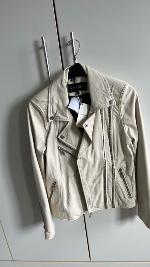 Leren jasje transmission Nieuw, Ophalen of Verzenden, Nieuw, Maat 42/44 (L), Overige kleuren