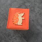 Oranje opbergmandje met egel, Ophalen of Verzenden