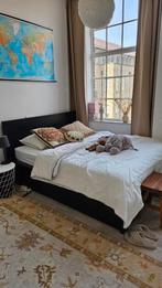 IKEA MALM bedframe, hoog, compleet met 2 bedlades en matras, Huis en Inrichting, Slaapkamer | Bedden, Ophalen, Zwart, Tweepersoons