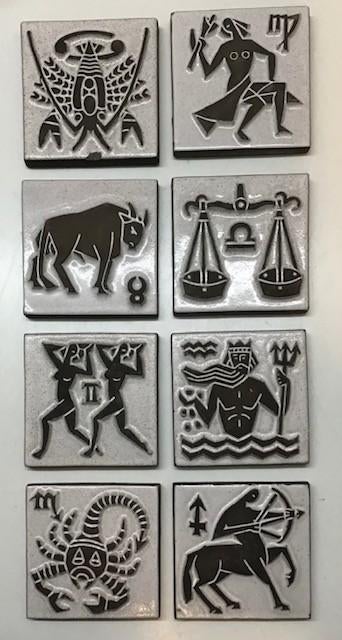 Set tegels van keramist Leendert Blok voor Westraven, Antiek en Kunst, Ophalen of Verzenden