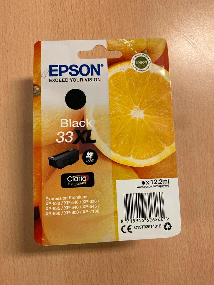 Epson 33XL Zwarte Inktcartridge - Origineel, Computers en Software, Printerbenodigdheden, Nieuw, Cartridge, Ophalen of Verzenden