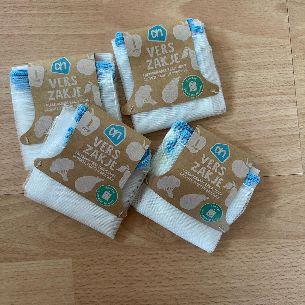 4 x vers zakje, verszak, herbruikbaar, groente fruit, Ophalen of Verzenden