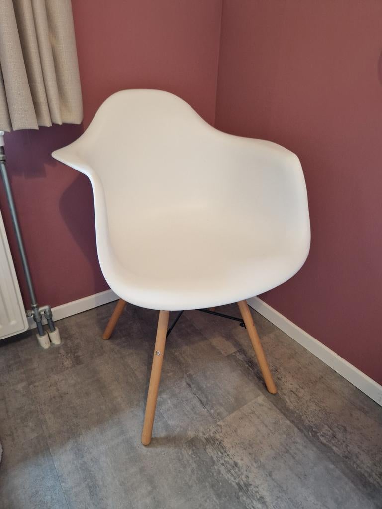 Witte kuip stoel, Ophalen, Wit, Eén