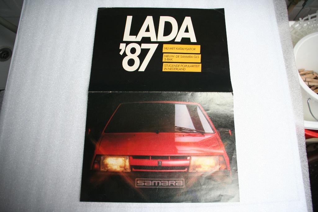 Folder / folderposter Lada modellenoverzicht (1987) (9), Ophalen of Verzenden, Nieuw, Overige merken