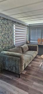 2,5 zits bankstel + 2 fauteuils, mooie groene kleur, Ophalen, 75 tot 100 cm, Stof, 200 tot 250 cm