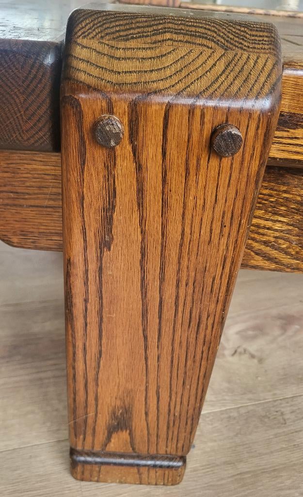 Bijzettafel steen/hout, Huis en Inrichting, Ophalen, Minder dan 45 cm, Gebruikt, 75 cm of meer