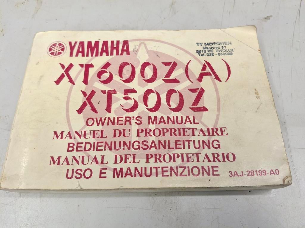 Owners manual yamaha xt600 z / xt500 z, Motoren, Ophalen, Yamaha