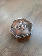 Vintage decoratief metaal koperen doosje, Ophalen of Verzenden, Koper