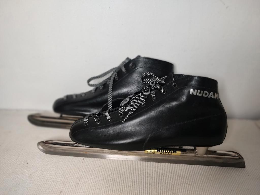 S519 Nijdam Lage Noren maat 47 geslepen, Sport en Fitness, Schaatsen, Gebruikt, Leerdam, Ophalen of Verzenden, Nijdam