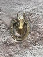 Paardenhoofd deurklopper op hoefijzer, Ophalen of Verzenden