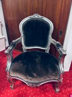 Barok kinder stoeltje zilver met zwarte bekleding, Ophalen, Zo goed als nieuw, Stoel(en)