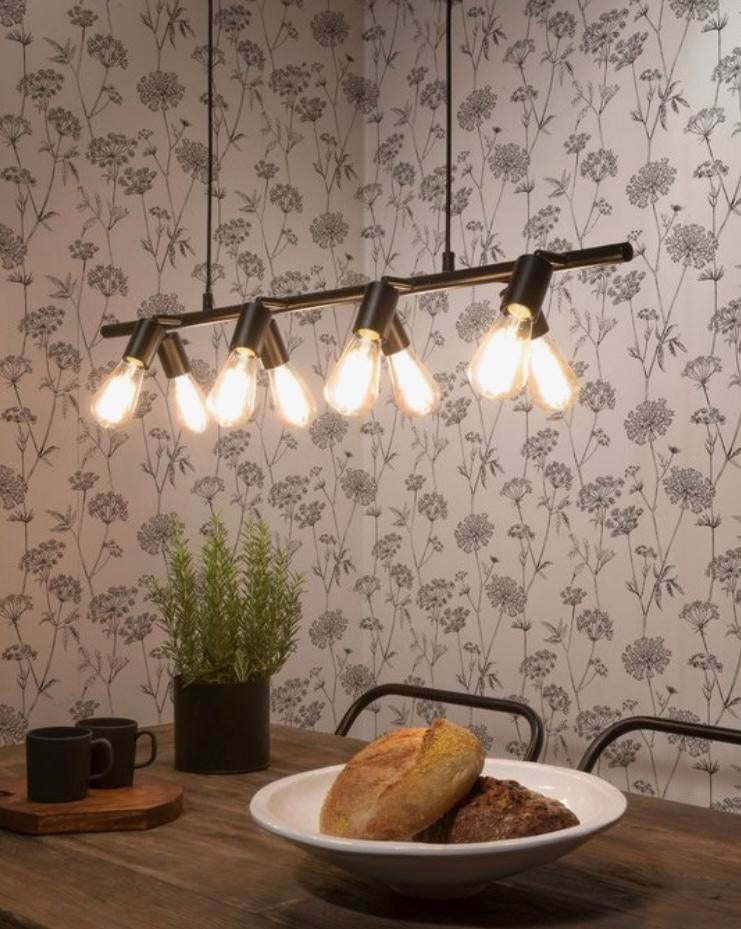 it's about RoMi hanglamp Miami - zwart - 105x15x9cm, Ophalen, Zo goed als nieuw, Metaal, Minder dan 50 cm