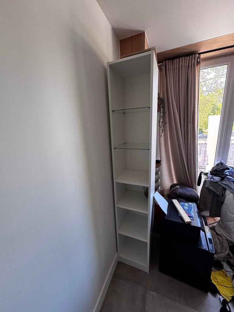 Ikea kast 35x35 cm - Smalle witte opbergkast met planken, Ophalen, Minder dan 50 cm, Gebruikt, 200 cm of meer