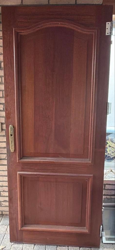 3 stompe deuren: 2x met glas (201x85,5) en 1x dicht (202,5x8, Ophalen, Gebruikt, 80 tot 100 cm, Binnendeur
