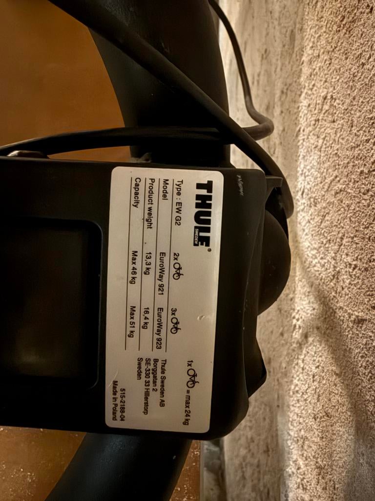 Thule Euroway 921 fietsendrager, Ophalen, Gebruikt, 2 fietsen, Trekhaakdrager