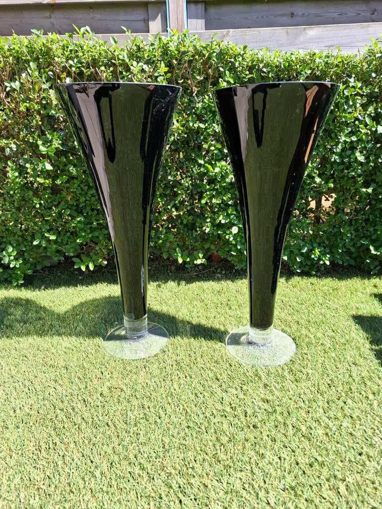 Zwarte vazen, 60 cm hoog, Ophalen, Zwart, 50 tot 75 cm