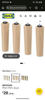 Ikea brynilen bed poten 8 stuks, Ophalen, Eenpersoons, Wit, Hout