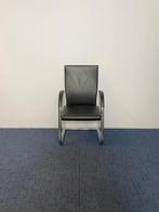 2 x Vergaderstoel Ahrend 350, zwart leer, chrome slede, Ophalen, Gebruikt, Twee, Zwart