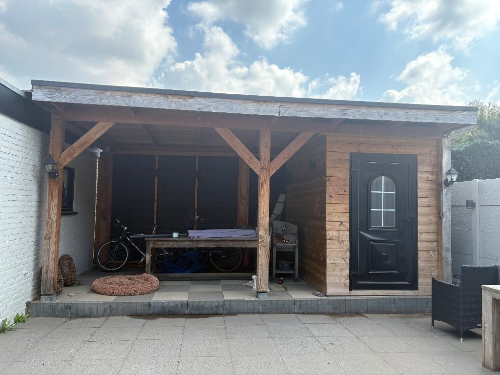 Houten overkapping 6x3m, Tuin en Terras, Ophalen, Gebruikt, Veranda