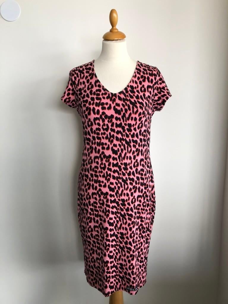 Jurk JUFFROUW JANSEN, maat S/M, Verzenden, Knielengte, Roze, Maat 36 (S)