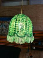 Vintage jaren 70 groene hanglamp met franjes, Ophalen, Vintage, ?, Zo goed als nieuw