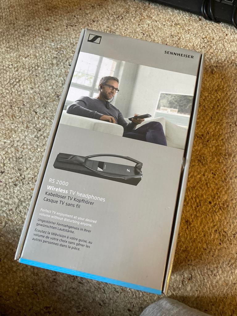 Sennheiser RS 2000 Draadloze TV Hoofdtelefoon, Ophalen, Sennheiser, Op oor (supra aural), Zo goed als nieuw