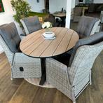 Tuinset met 4 Verstelbare Stoelen + ovale tafel 180 cm, Verzenden, ., Aluminium, .