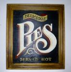 Houten reclamebord / banket bakker / cake en taart / dessert, Minder dan 50 cm, Oorspronkelijke maker, Nieuw, DeKameraadschap