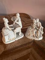 Prachtig Biscuit Porseleinen Beeldje - Romantisch Paar, Ophalen, Gebruikt, Mens