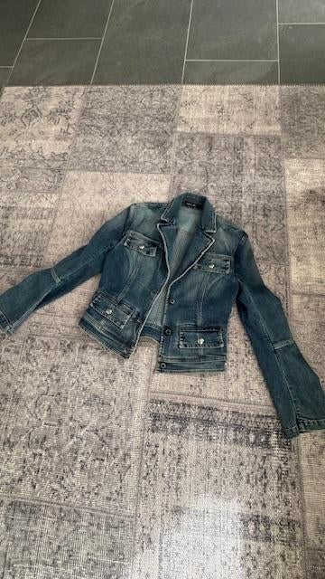 Spijkerjasje Marccain, Ophalen, Blauw, Zo goed als nieuw, Maat 34 (XS) of kleiner