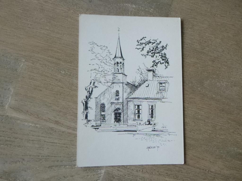 Grolloo, nh kerk  /  kunst, Verzamelen, Ansichtkaarten | Nederland, Verzenden, 1980 tot heden, Ongelopen, Noord-Brabant