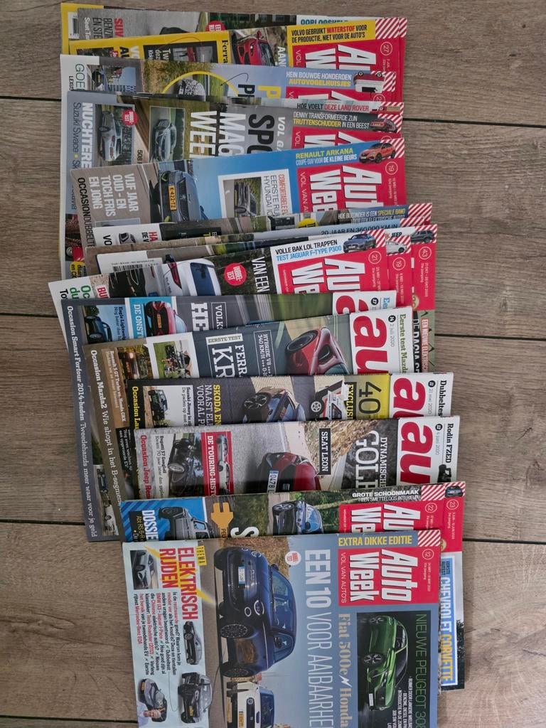 Hele stapel AutoWeek tijdschriften uit 2020 en 2021, Ophalen of Verzenden