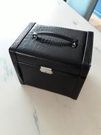 zwart juwelenkistje/ sierradenkistje. krokodillenleer look, Zwart, Met slot, Ophalen of Verzenden, Zo goed als nieuw