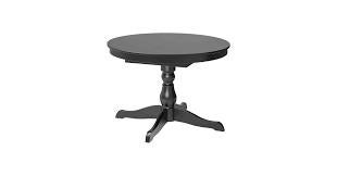 Eethoek Ingatorp Zwart / tafel en 4 stoelen, Huis en Inrichting, Tafels | Eettafels, Ophalen, Gebruikt, 50 tot 100 cm, Rond