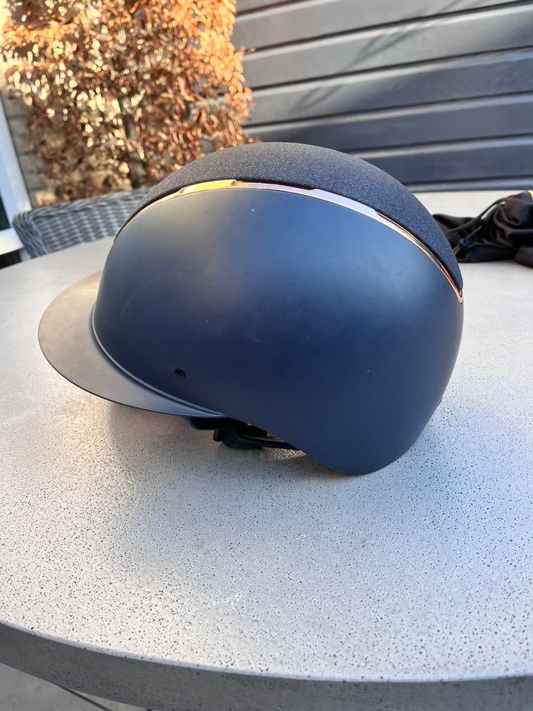 Paardrijcap BR blauw, Dieren en Toebehoren, Paardrijkleding, Ophalen of Verzenden, Zo goed als nieuw, Dressuur, Cap