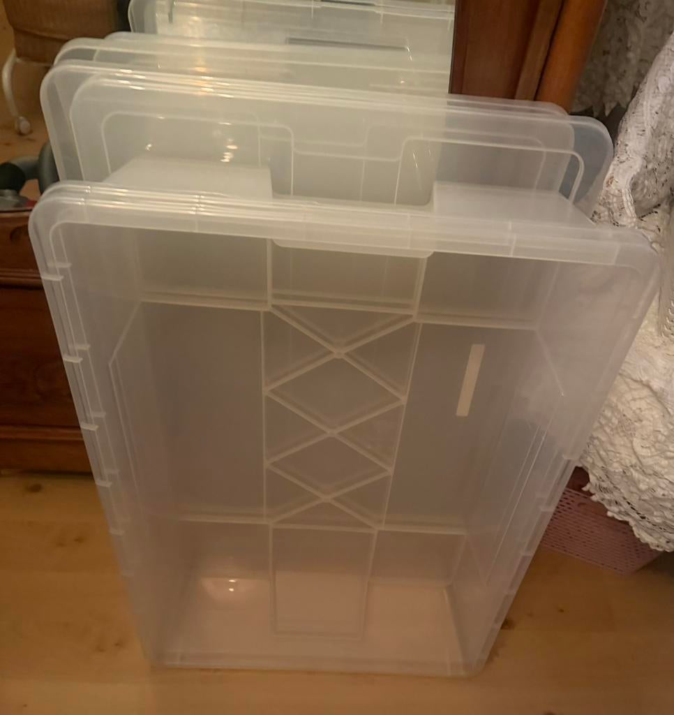 Samla 2 bakken met deksel, Doe-het-zelf en Verbouw, Kratten en Dozen, Ophalen, Zo goed als nieuw, 60 cm of meer, Minder dan 35 cm