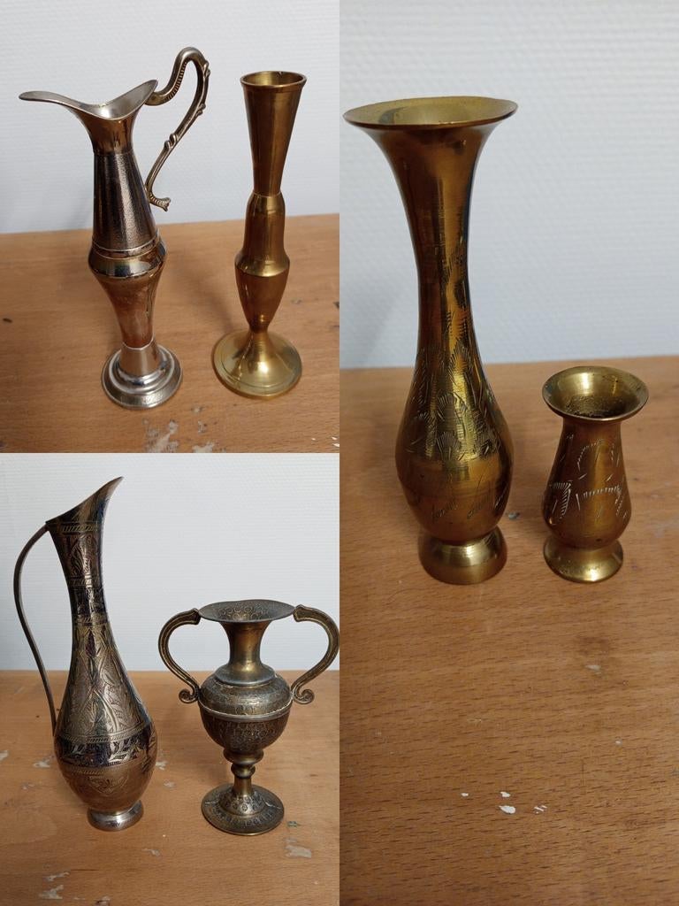 Set van 6 vintage vaasjes, Antiek en Kunst, Ophalen